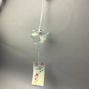 Campana de viento de vidrio saltando rana árbol brisa de verano Japón nueva en caja - Imagen 1 de 8