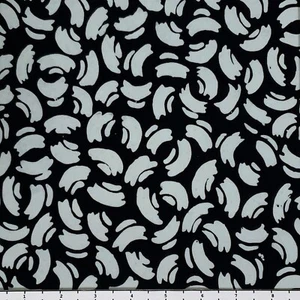 3 Yards of Lunn Fabrics Exclusive Black & White Batik Packed Brushstrokes Cotton - Picture 1 of 1