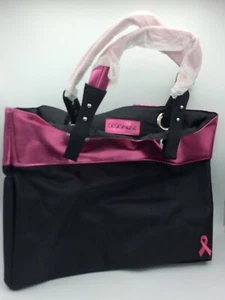 New Regis Designline Breast Cancer Tote Bag Shopper Purse 14 X 11 x 6 Black Pink - Picture 1 of 9