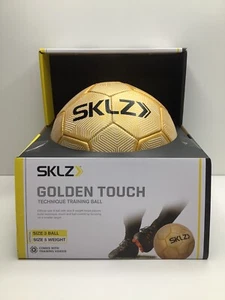SKLZ Golden Touch Size 3 Ball Weight Size 5 Technique Training Soccer Ball Gold - Picture 1 of 7