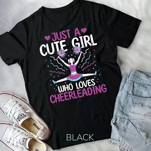 Cheerleader Women Just A Cute Girl Who Loves Cheerleading Unisex T-shirt - Picture 1 of 12