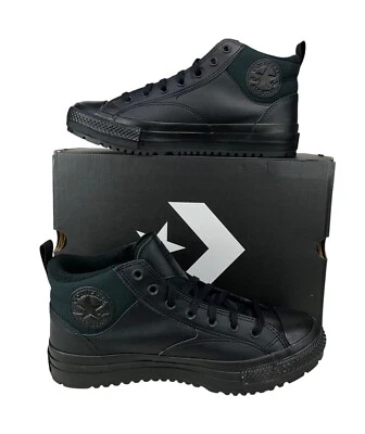 NEW Converse Chuck Taylor All Star Malden Street Boot Shoes Mid Black A04478C - Image 1 of 4