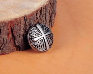 3 cm 10 Stck. Zum Selbermachen Lederhandwerk Hardware Antik Silber Gothic Texas Kreuz Conchos - Bild 1 von 1