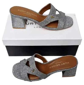 Encantadoras sandalias de tacón bloque KURT GEIGER Odina Gunmetal EU 36 UK 3 para dama - Imagen 1 de 8