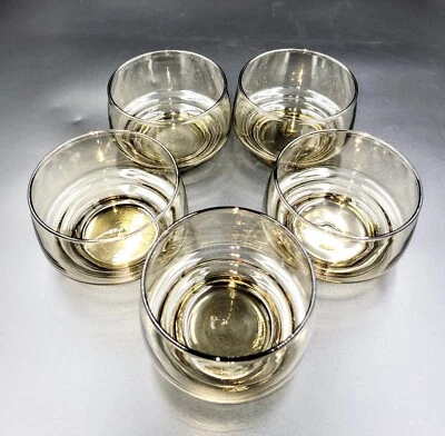 RARE! Vtg Libbey Tawny Accent Flat Fruit Sherbet Dessert Bowl (20 Available) - Image 1 of 4