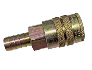 NOS Perfecting Hydraulic Valved Steel 1/2" Barb Hose Quick Coupler, 4FS4 - Picture 1 of 7