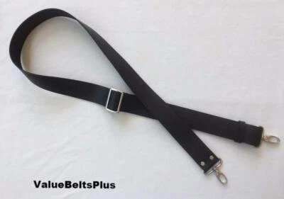 1.5" Leather Adjustable Convertible CrossBody Travel Security Bag Strap 3 Colors - Image 1 of 4