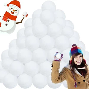 100 Pcs Fake Snowballs,Artificial Snow Ball Fight Set Soft SnowBalls,Realisti... - Picture 1 of 7