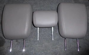 2011-2017 Honda Odyssey 3rd Row Headrests Dark Gray Truffle Leather - Picture 1 of 9