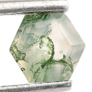 Natürlicher Moosachat Sechseck 5 x 5 mm Top Schliff Heilung lose Edelstein 0,0,70 ct. - Bild 1 von 6
