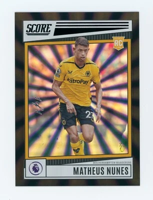 2022-23 Matheus Nunes Panini Score Black Lasers Wolverhampton Rookie Card 1/1 - Image 1 of 3