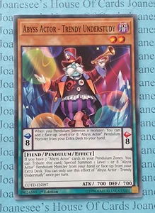 COTD-EN097 Abyss Actor - Trendy Understudy Yu-Gi-Oh Card 1st Edition New - Picture 1 of 5
