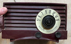 Antique Philco Transitone Burgandy Radio Collectible Decor