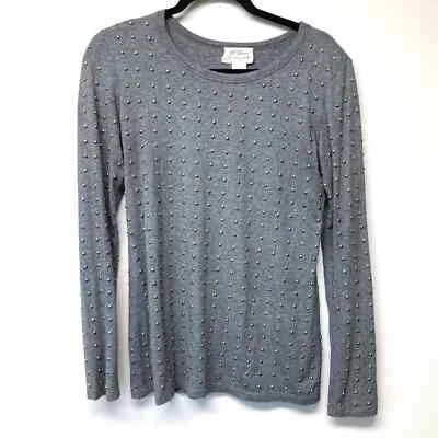 Torn by Ronny kobo gold studded long sleeve crew neck - Image 1 of 4