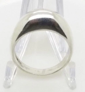 Modern Sterling Silver 925 Raised Dome Band Ring Size 8  - Picture 1 of 6