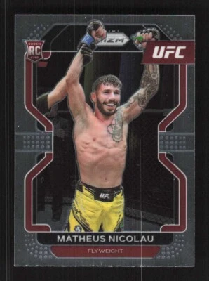 Matheus Nicolau 2022 Panini Prizm UFC #168 Rookie RC - Image 1 of 2