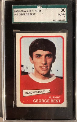 1968 A & BC Gum Soccer George Best #44 SGC 6 Manchester United - Image 1 of 2