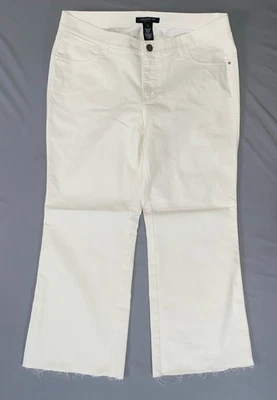 Jeans acampanados ligeros con puño deshilachado Lafayette 148 New York. Mujer 8, Usado en Excelente Condición! Foto 1 de 4