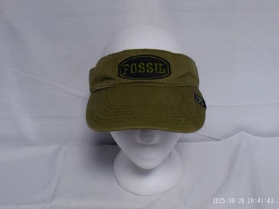 "Pre-Owned" Fossil Green Strap Back Visor Trademark Vintage 1954 - Image 1 of 4