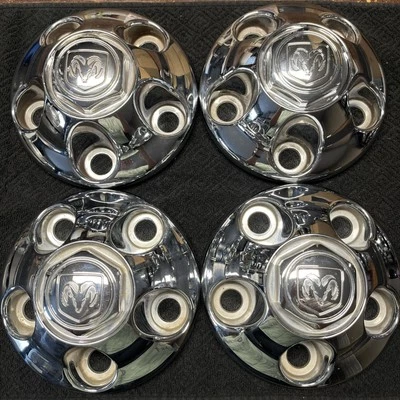 4 Dodge Ram 1500 52038915 OEM Wheel Center Rim Cap Dust Cover 5 Lug 2104 CHROME Foto 1 de 4