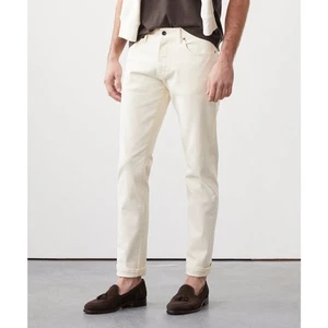Pantalone chino Todd Snyder slim fit elasticizzato 5 tasche taglia 28/32 tela beige nuovo con etichette - Foto 1 di 14