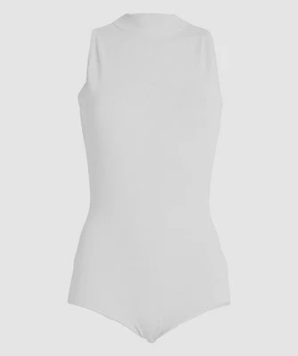 $1180 Alaia Women White Sleeveless Mock Neck Knit Bodysuit Top Size IT 38/US 6 - Image 1 of 4