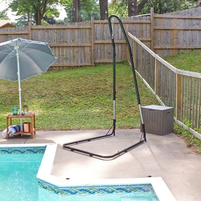 Powder-Coated Steel Adjustable Hammock Chair Stand - 93 in by Sunnydaze - Image 1 of 4