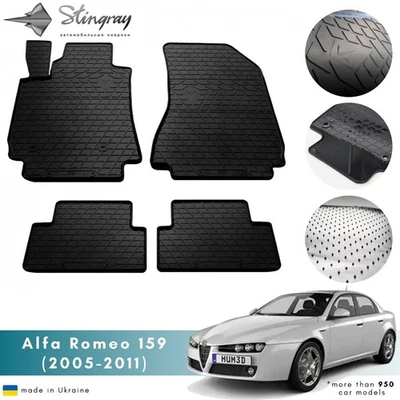 🍀Alfa Romeo 159 2005-2011 Car Floor Mats All Weather Rubber Set of 4 pcs - Изображение 1 из 4