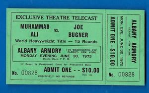1975 Closed Circuit Boxing Ticket Muhammad Ali v. Joe Bugner - Picture 1 of 2