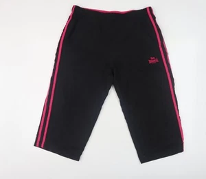 Lonsdale Women's Black Track Pants Size 12, Gym Fit - Picture 1 of 12