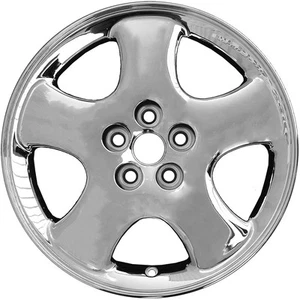 16x6 5 Spoke Refurbished Aluminum Wheel Plated Chrome 560-02140 - Picture 1 of 1