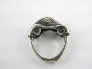 Vintage James Yesberger Volkswagen Beetle Sterling Silver Ring Size 4 12.5g - Picture 1 of 13