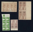 British Palestine Israel Stamps 1930-48 Interim Period JNF O/Ps Pair, Blks 4, 6