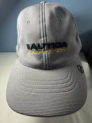 NAUTICA COMPETITION Hat A-Flex Embroidered Fitted Hat Gray S/M Vintage - Image 1 of 4