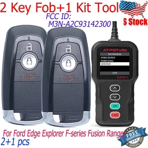 2 For 2017~2021 Ford Edge & Fusion Remote Prox Smart Key +1 DIY Programmer Tool - Picture 1 of 8