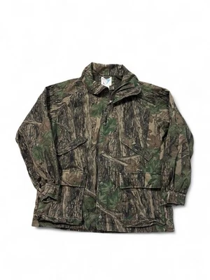 Vintage trophy club trebark realtree camo full zip field hunting jacket L mens - Image 1 of 4