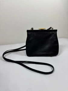 De Colección Liz Claiborne Leather Co. Negro Bandolera Bolso Cartera Años 90 Cóctel Elegante - Imagen 1 de 18