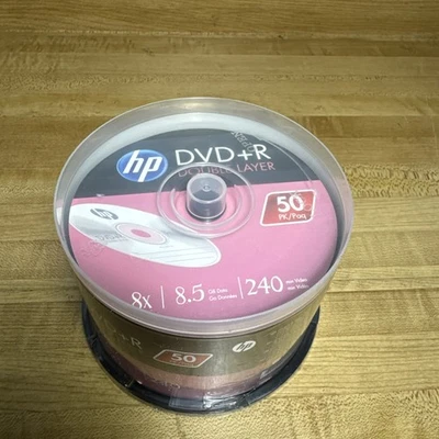 50PCS NEW HP DUAL Layer DVD+R ,8X 8.5GB 240min , DRDL08050CB, FREE 2 DAY SHIP - Image 1 of 2