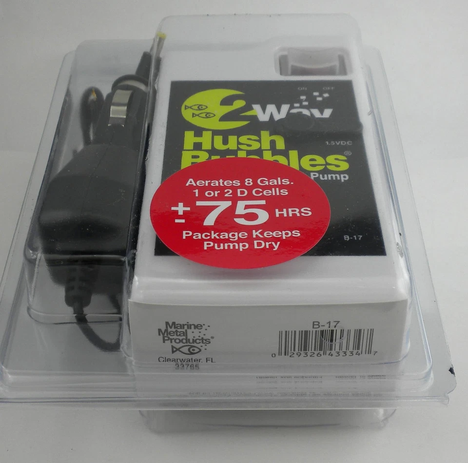 Marine Metal 2wy Bubbl Quiet 12 VDC 110v 2 D Batt