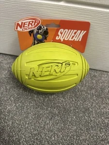 Nerf Dog Ridged Squeaker Football, 7-Inch, GREEN - Picture 1 of 3