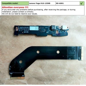 Charging Port Laptop USB Type-C Board w/ Cable For Lenovo Yoga 910-13IKB NS-A901 - Picture 1 of 5