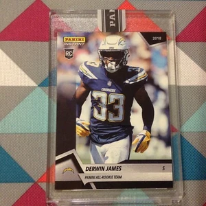 Derwin James #21 Colts 2018 RC negro 1/1 hecho Panini instantáneo equipo de novatos - Imagen 1 de 2