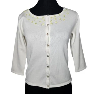 Women's 3/4 Sleeve Cardigan by Principles. Size S, Cream color - Picture 1 of 15