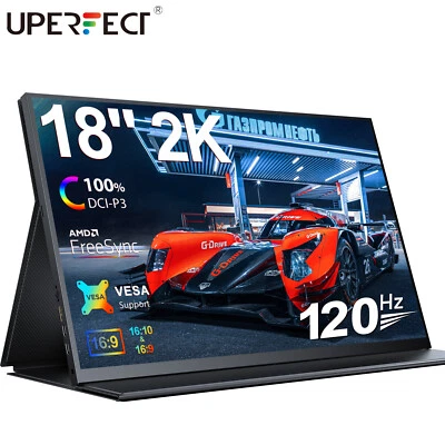 UPERFECT 120Hz Gaming Monitor 18 Zoll 2K 2560x1600 Tragbarer Monitor Freesync - Bild 1 von 4