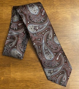  Giorgio Brutini Collezione Krawatte Paisley lila blau - Bild 1 von 3