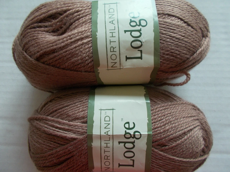 Northland Lodge wool blend yarn, Light Mocca, lot of 2 (228 yds each) - Image 1 of 2