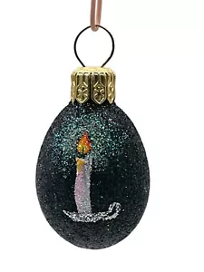 Patricia Breen Miniatur Ei Kerze schwarz Ostern Urlaub Christbaumschmuck - Bild 1 von 7