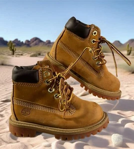 Timberland Kleinkind Premium Stiefel Größe 6 Mon hellbraun Weizen Nubuk wasserdicht Wildleder gebraucht, in einwandfreiem Zustand - Bild 1 von 11