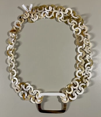 "Collar VIVO cuerno de búfalo multi eslabones 36"" pasarela nuevo con etiquetas" Foto 1 de 4