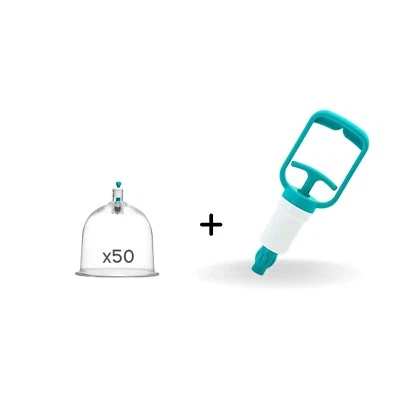 PRADO 50x coppette + pompa coppettazione set Hacamat Kupası Seti Hijama massaggio